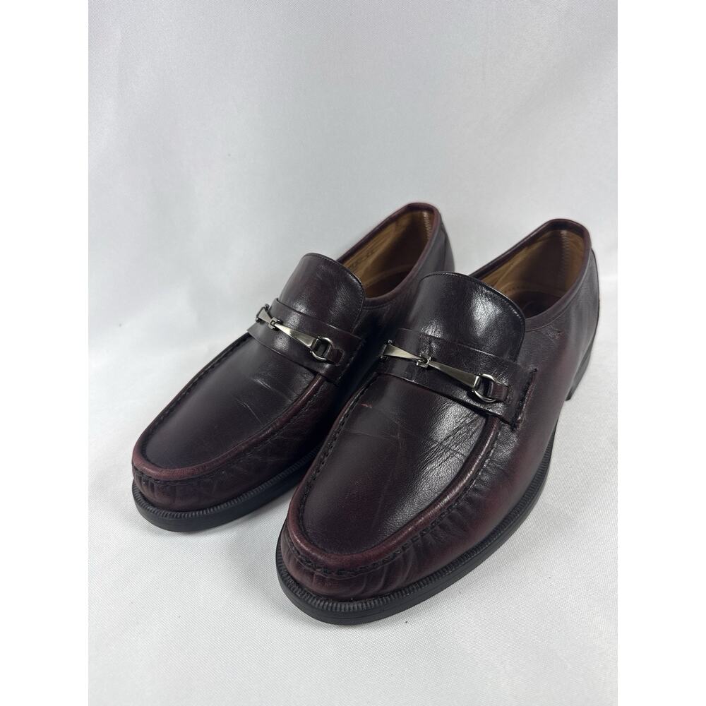 Florsheim Comfortech Burgundy Leather Bit Loafers Men Size 8D USA